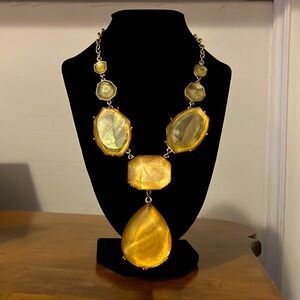 Signed vintage Chico's gold foil Molly necklace
